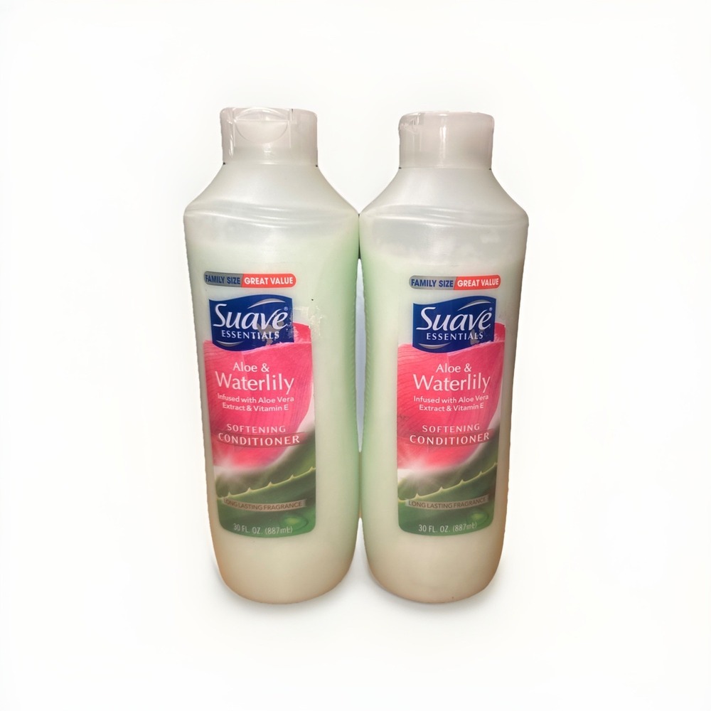 Suave Essentials Set Of 2 Conditioner Aloe & Water Lily Scent‎ 30 Oz. New